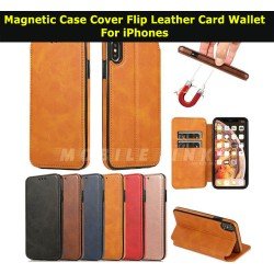 Magnetic Flip Case Cover Leather Card Wallet For iPhones 